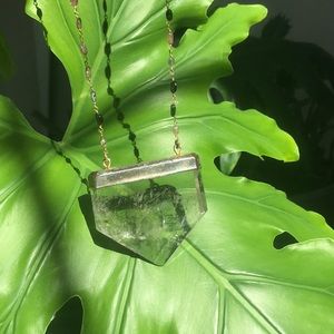 BCP Watermelon Tourmaline & Quartz Necklace